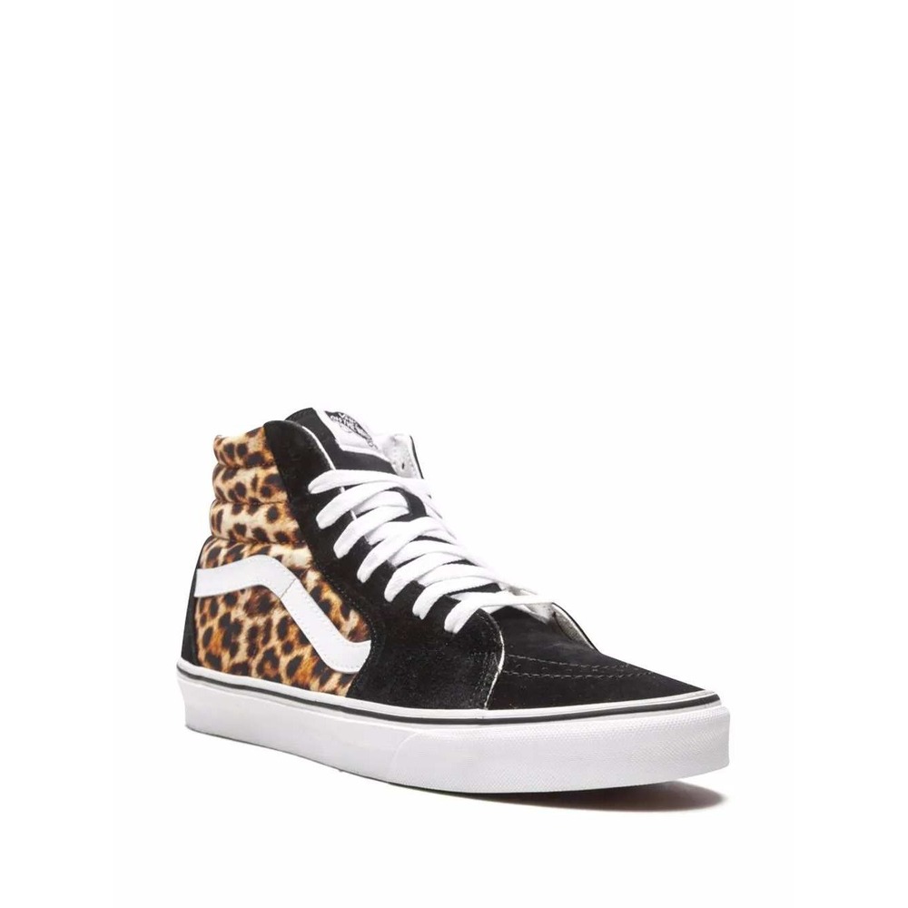 Vans Women's Brown Black Sk8-Hi "Leopard" Lace Up Sneakers Size 7